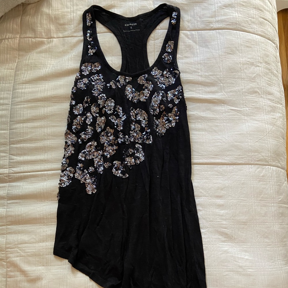 Cheetah Print Sequin Swim Cover Up